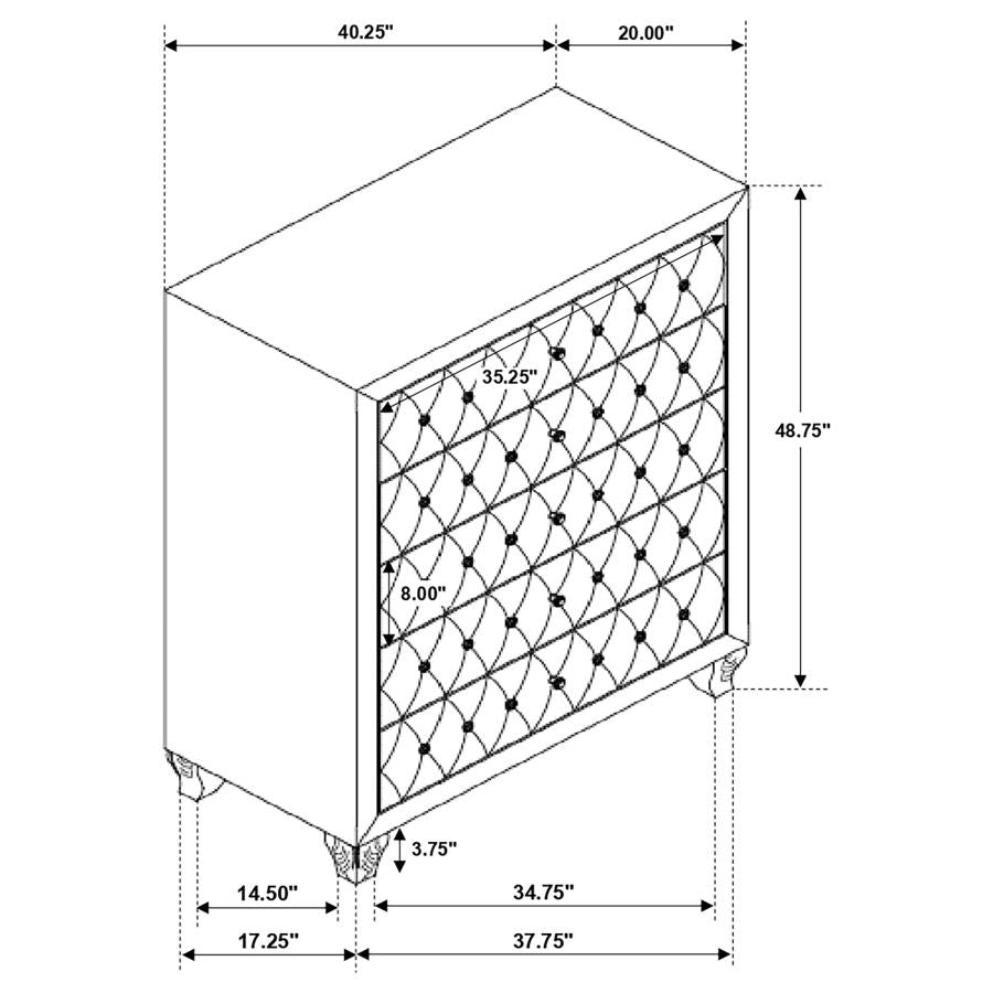 Deanna Grey Chest - furniture place usa