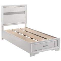 Miranda White Twin Bed 4 Pc Set - furniture place usa