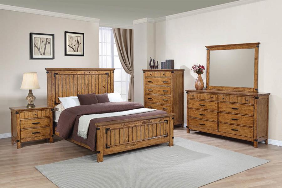 Brenner Brown California King Bed - furniture place usa