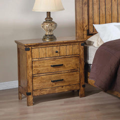 Brenner Brown Nightstand - furniture place usa