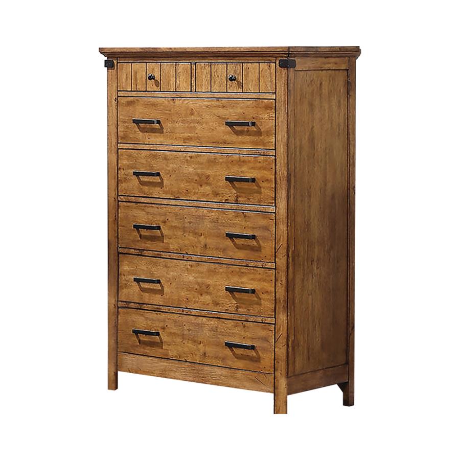 Brenner Brown Chest - furniture place usa