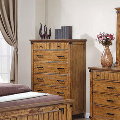 Brenner Brown Chest - furniture place usa