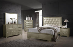Beaumont Gold Eastern King Bed 5 Pc Set - furniture place usa