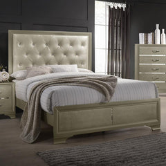 Beaumont Gold Queen Bed - furniture place usa