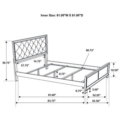 Beaumont Gold Queen Bed - furniture place usa