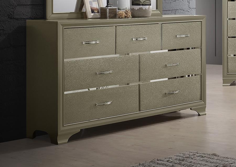 Beaumont Gold Dresser - furniture place usa