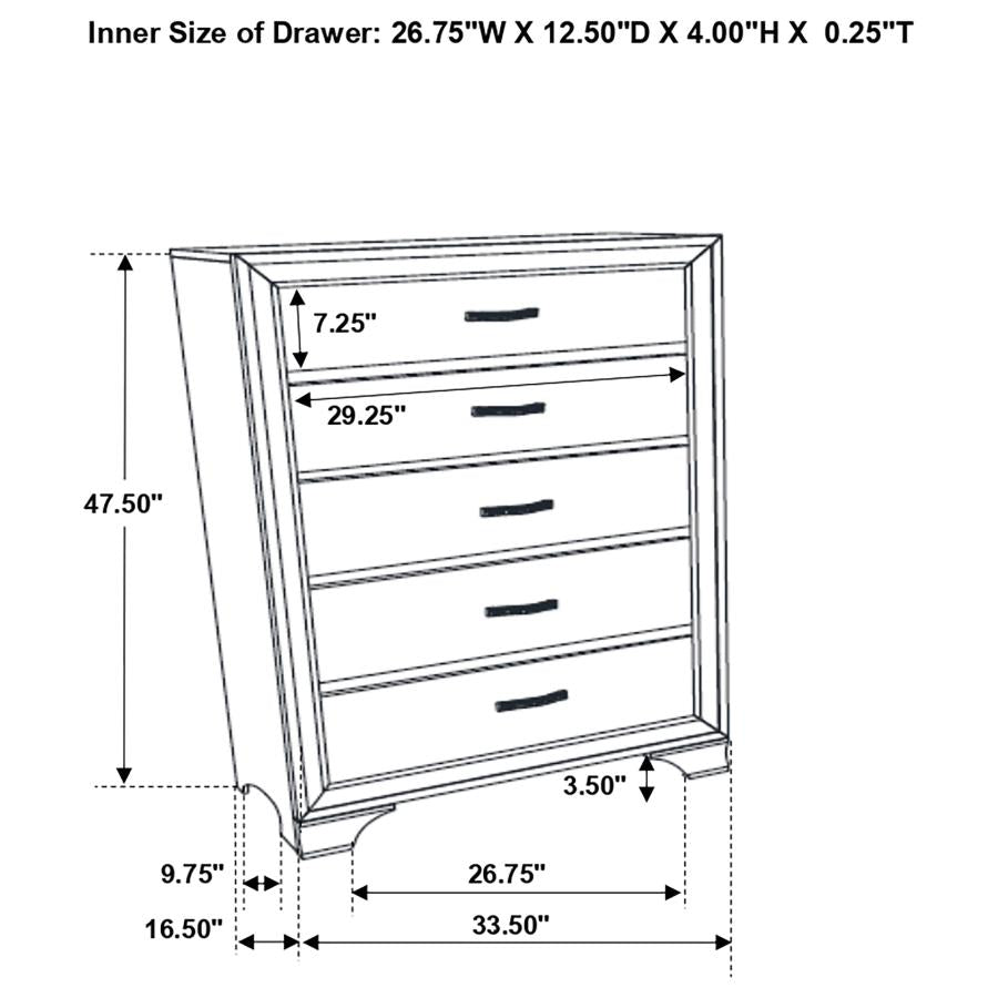 Beaumont Gold Chest - furniture place usa