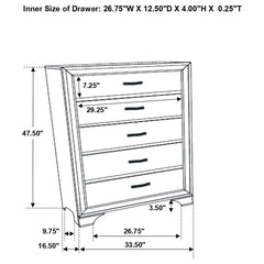 Beaumont Gold Chest - furniture place usa