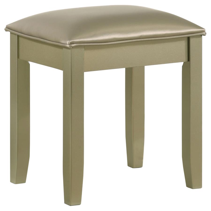 Beaumont Gold Vanity Stool - furniture place usa