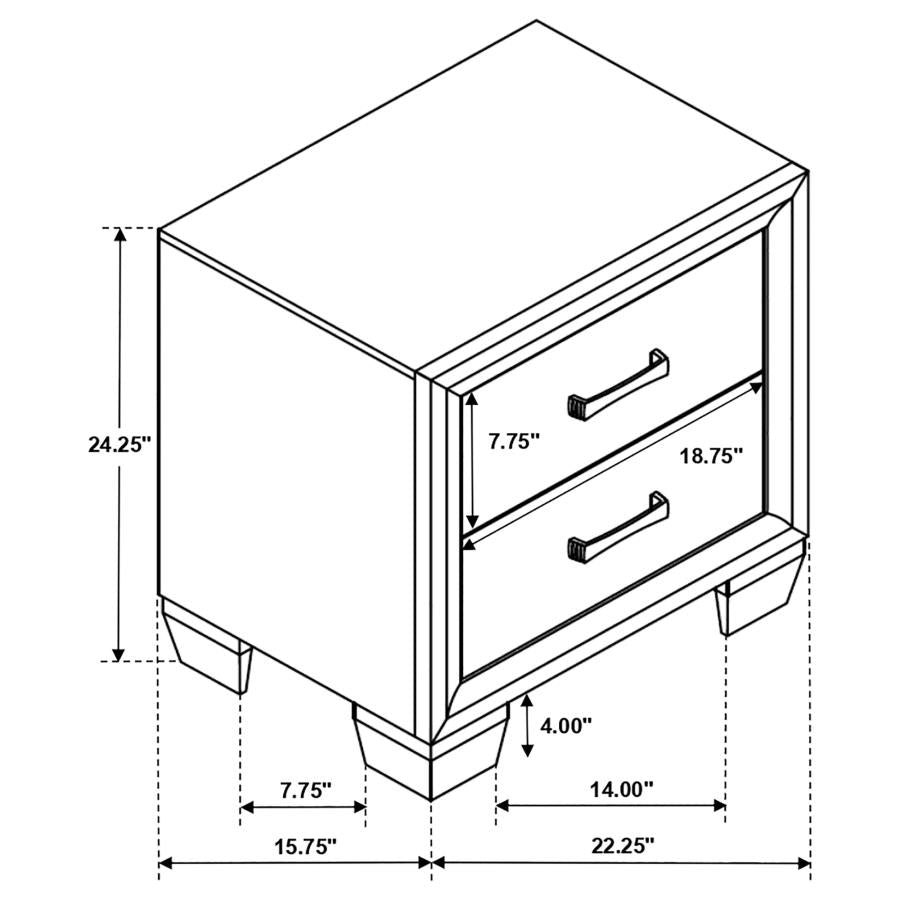 Brandon Brown Nightstand - furniture place usa