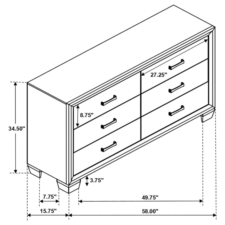 Brandon Brown Dresser - furniture place usa