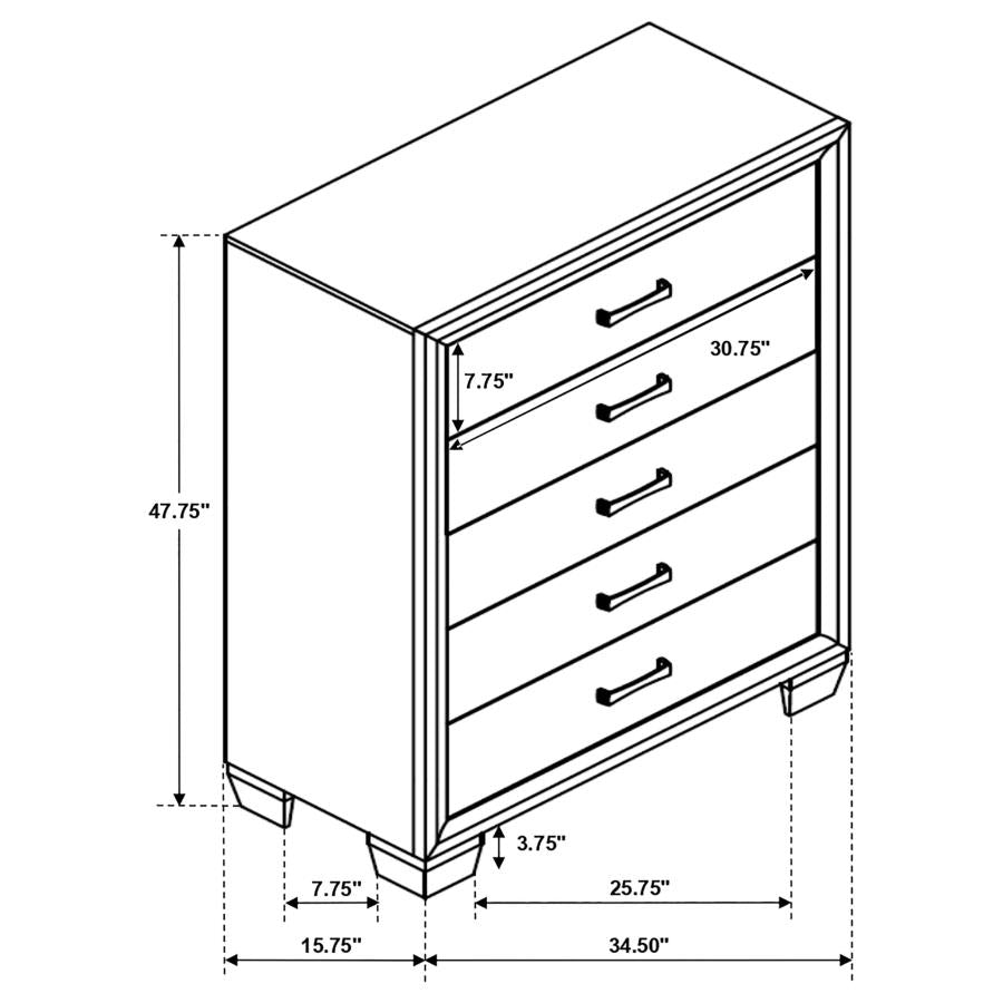 Brandon Brown Chest - furniture place usa