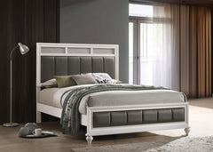 Barzini White California King Bed - furniture place usa