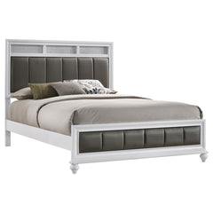 Barzini White California King Bed - furniture place usa