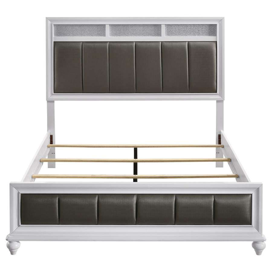 Barzini White California King Bed - furniture place usa