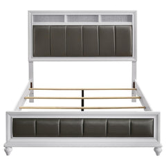 Barzini White Queen Bed - furniture place usa