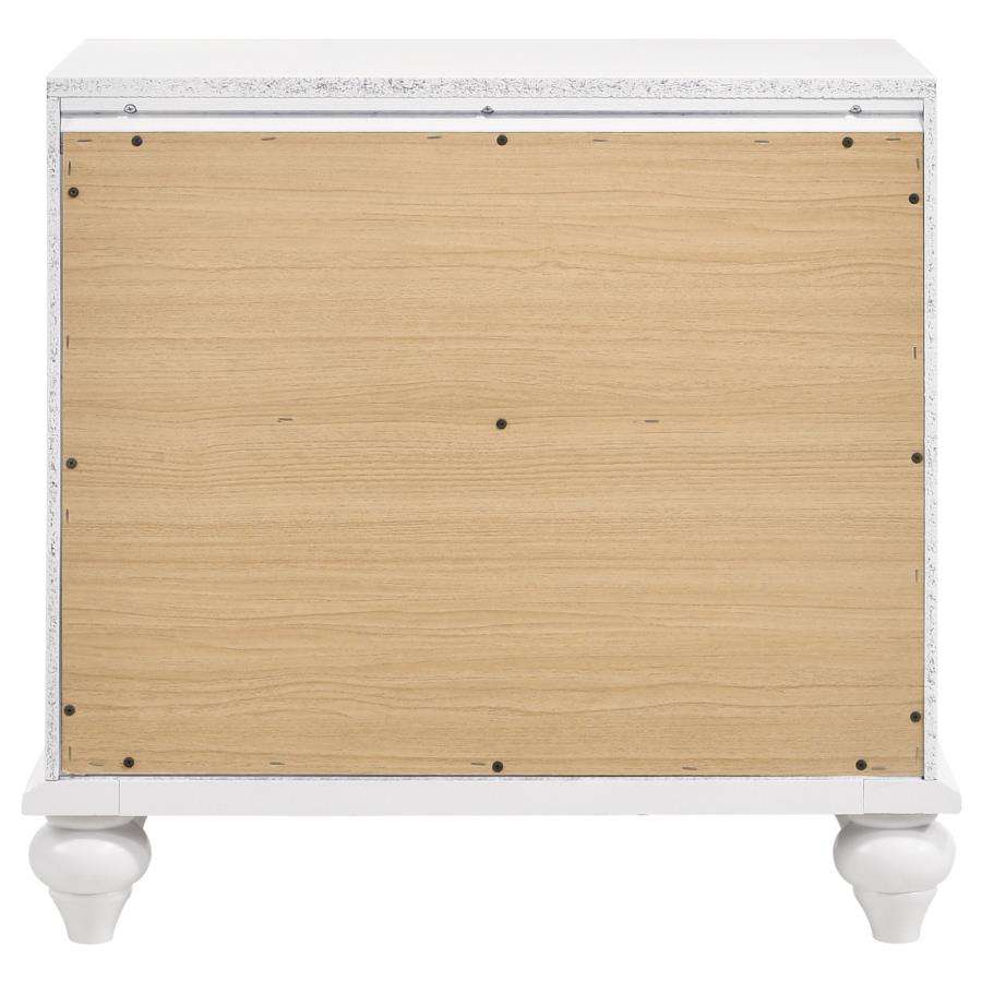 Barzini White Nightstand - furniture place usa