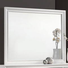 Barzini White Dresser Mirror - furniture place usa