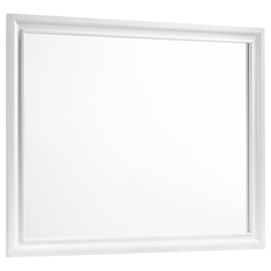 Barzini White Dresser Mirror - furniture place usa