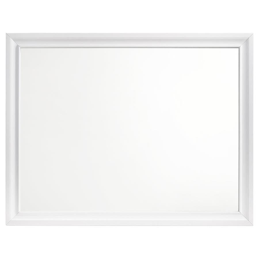 Barzini White Dresser Mirror - furniture place usa