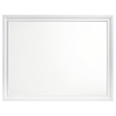 Barzini White Dresser Mirror - furniture place usa