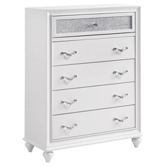 Barzini White Chest - furniture place usa