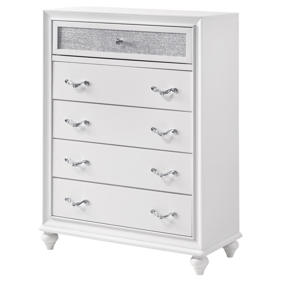 Barzini White Chest - furniture place usa