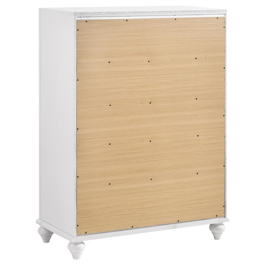 Barzini White Chest - furniture place usa