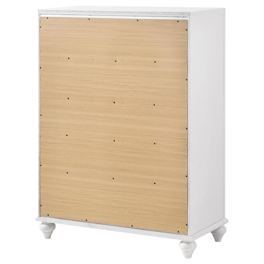 Barzini White Chest - furniture place usa