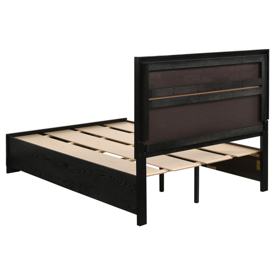 Miranda Black Full Bed 4 Pc Set - furniture place usa