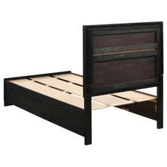 Miranda Black Twin Bed 3 Pc Set - furniture place usa