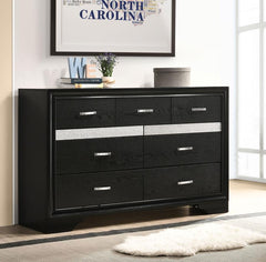 Miranda Black Dresser - furniture place usa