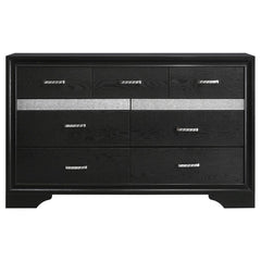 Miranda Black Dresser - furniture place usa