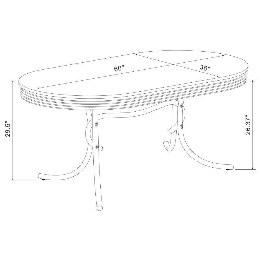 Retro White Dining Table - furniture place usa