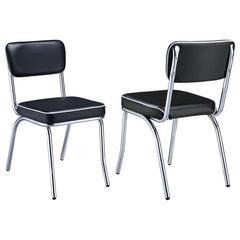 Retro Black Side Chair - furniture place usa