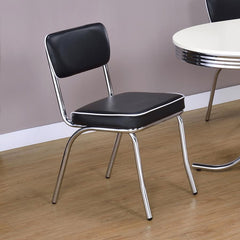 Retro Black Side Chair - furniture place usa