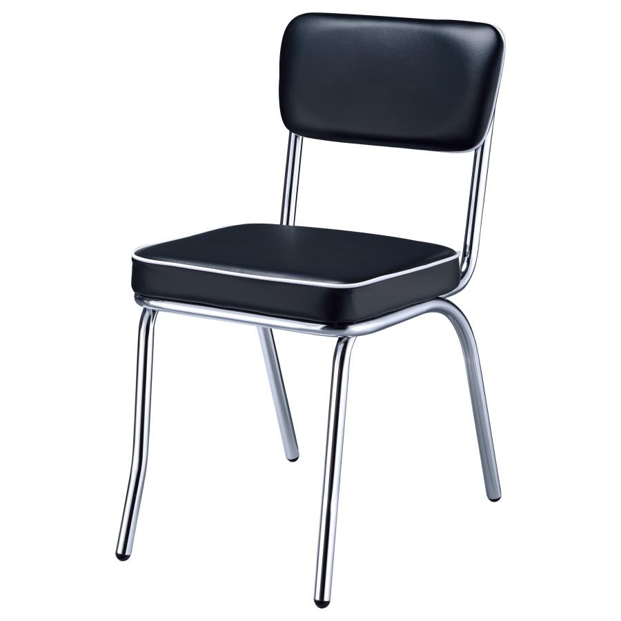 Retro Black Side Chair - furniture place usa