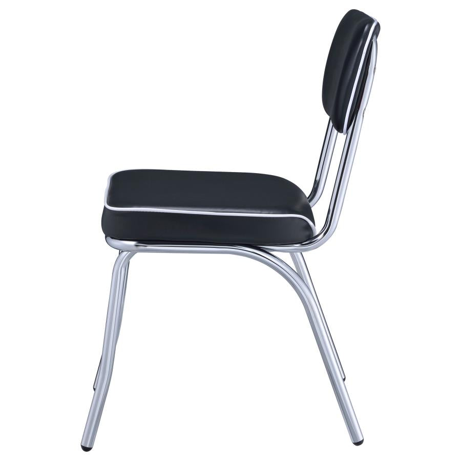 Retro Black Side Chair - furniture place usa