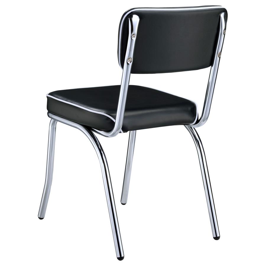 Retro Black Side Chair - furniture place usa