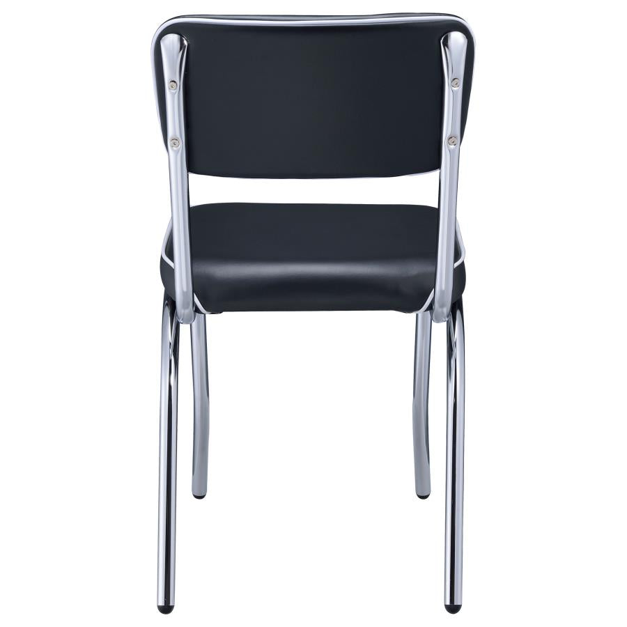 Retro Black Side Chair - furniture place usa