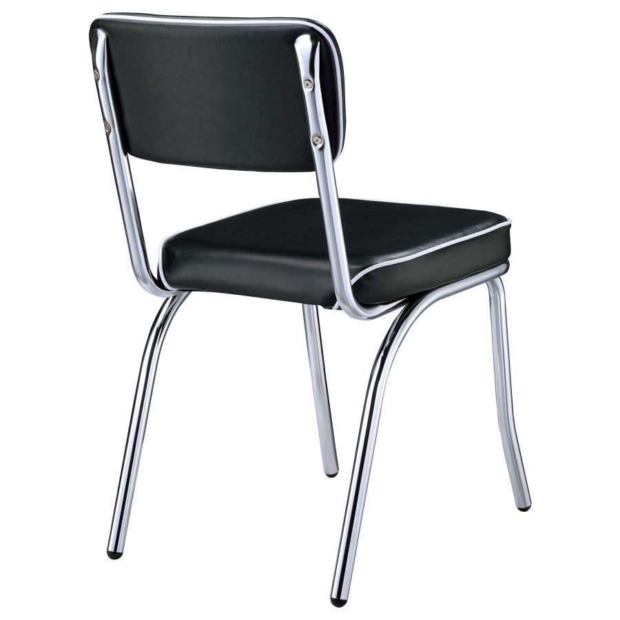 Retro Black Side Chair - furniture place usa