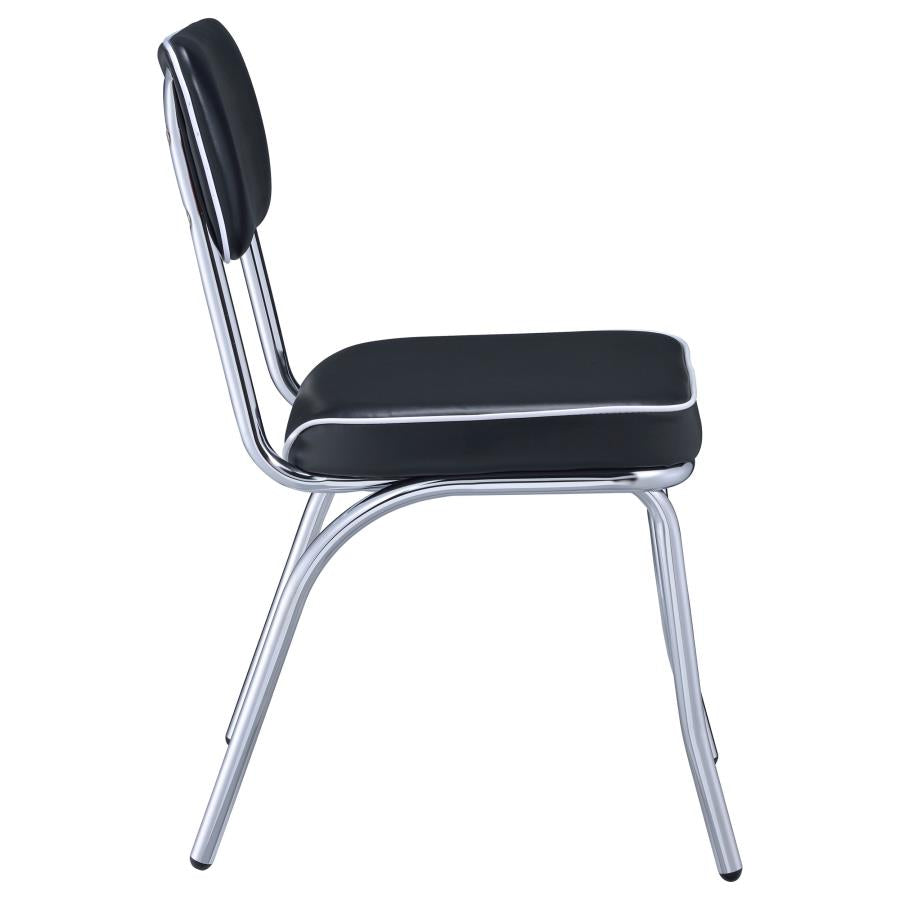 Retro Black Side Chair - furniture place usa