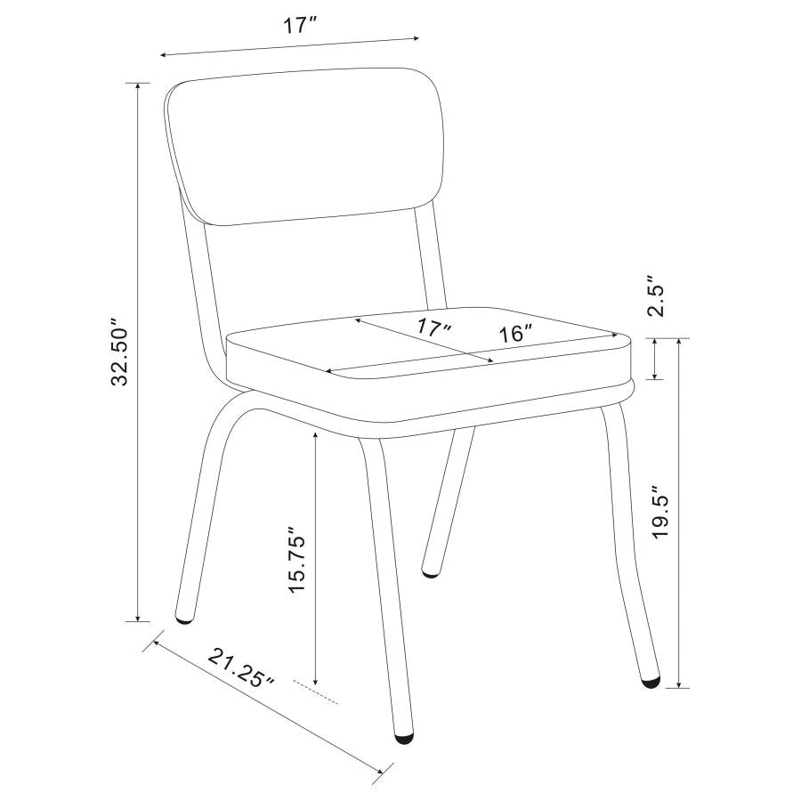 Retro Black Side Chair - furniture place usa