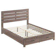 Brantford Brown Queen Storage Bed - furniture place usa