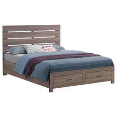 Brantford Brown Queen Storage Bed - furniture place usa