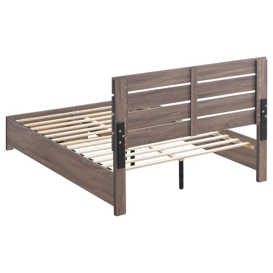 Brantford Brown Queen Storage Bed - furniture place usa