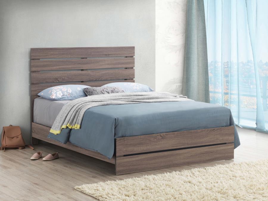 Brantford Brown Queen Bed - furniture place usa