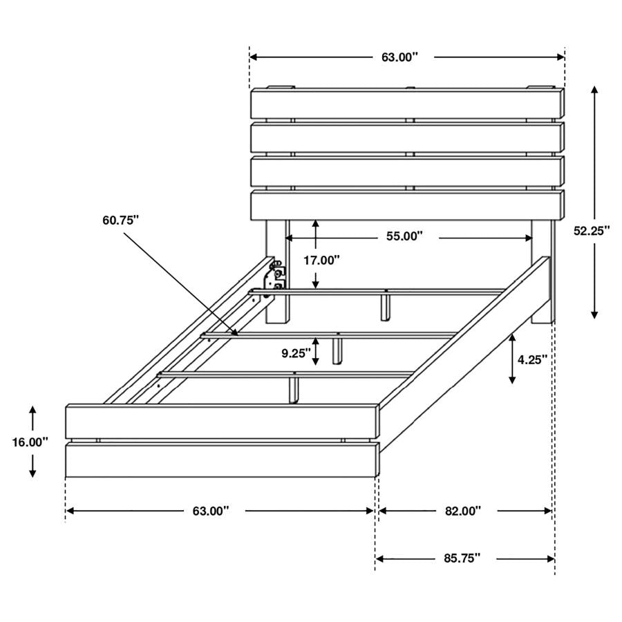 Brantford Brown Queen Bed - furniture place usa