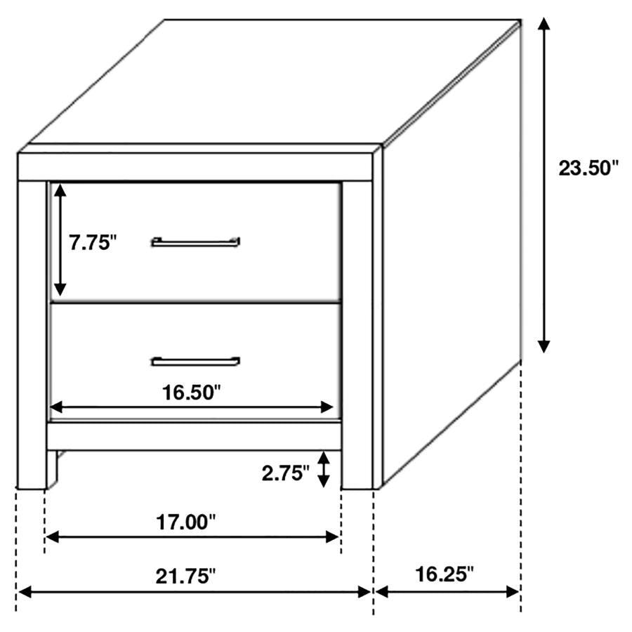 Brantford Brown Nightstand - furniture place usa