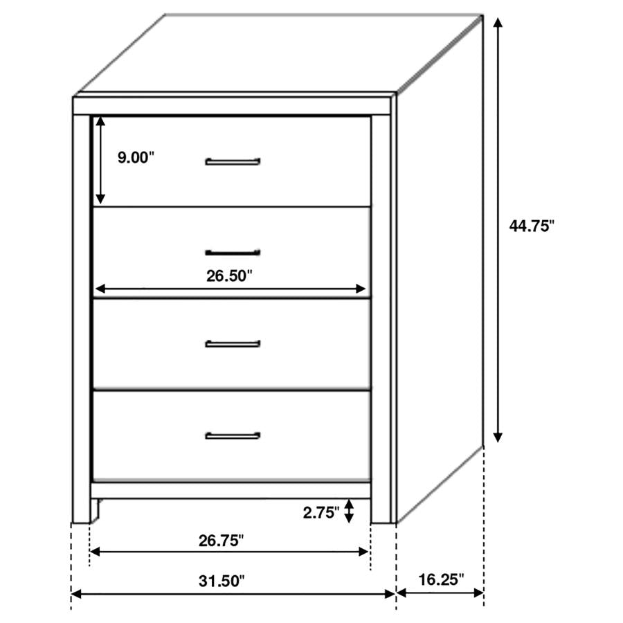 Brantford Brown Chest - furniture place usa